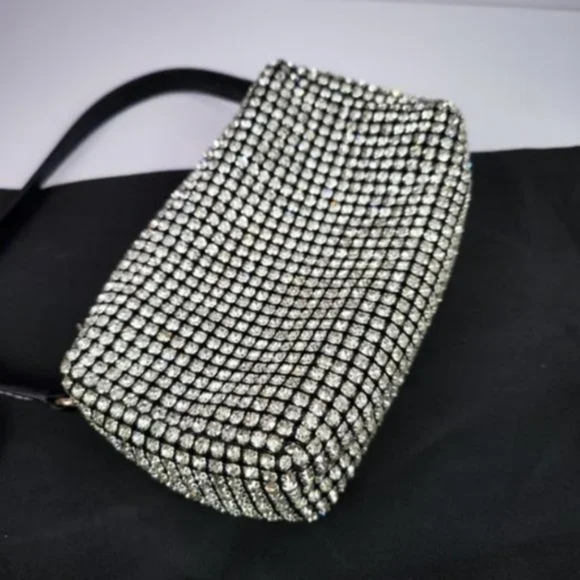 alexanderwang heiress pouch in rhinestone mesh - Picture 2 of 4